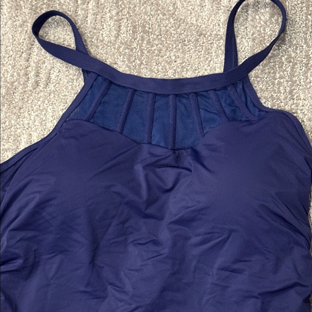 Womens High Neck One Piece Swimsuit Tummy Control - Picture 3 of 7